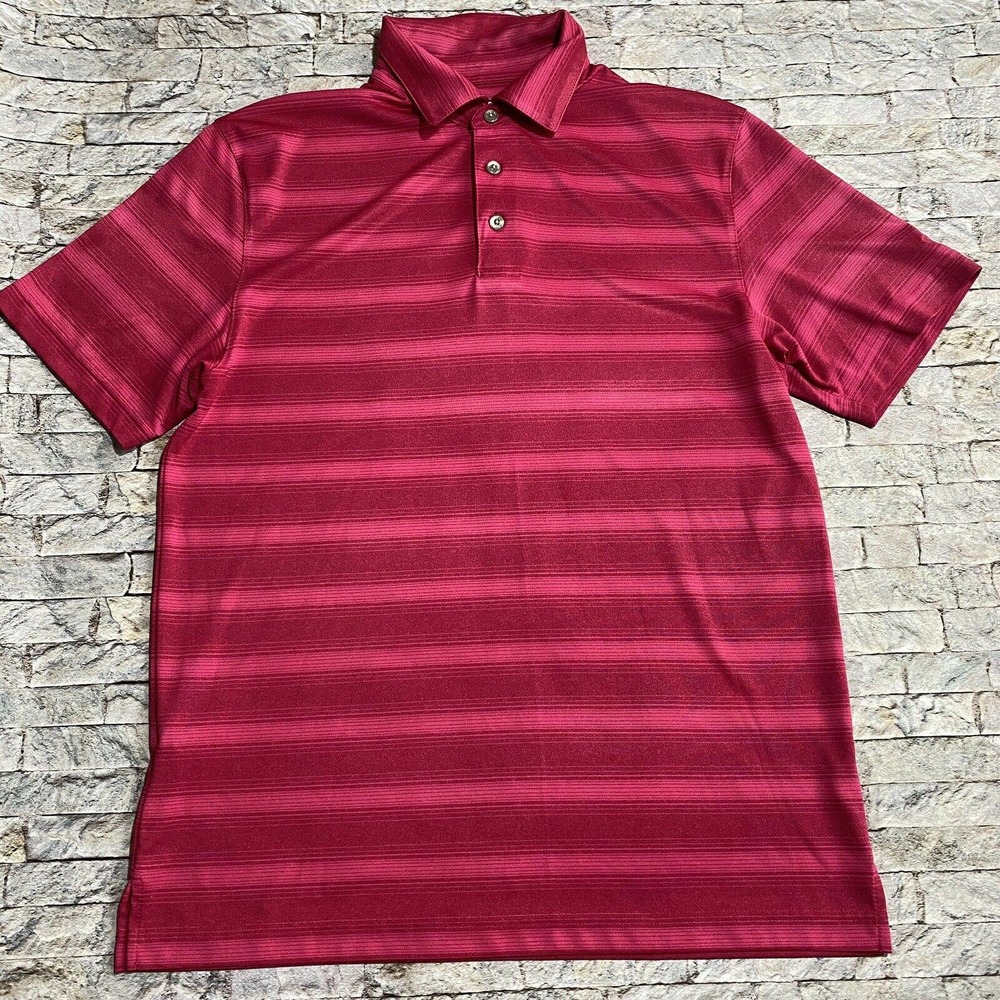 Pro Tour Cool Play Pink Stripe Golf Polo Shirt